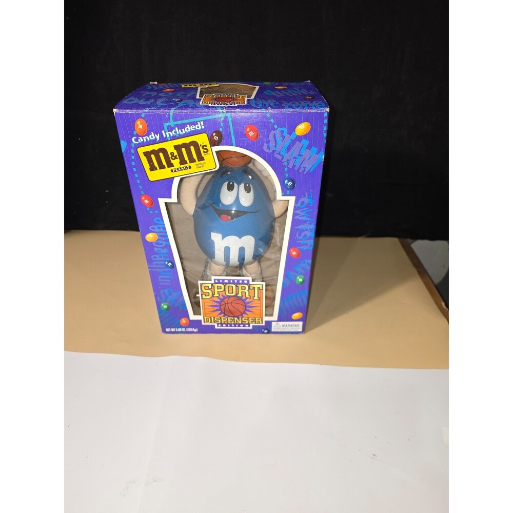 M&M's Limited Edition Sport Dispenser Basketball Blue M&M Open Box